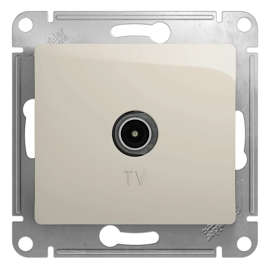 Розетка Systeme Electric Glossa Молочный TV оконечная 1DB