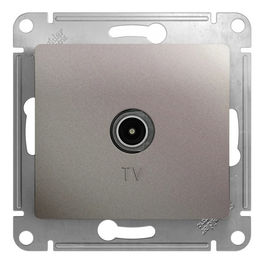 Розетка телевизионная Systeme Electric TV Glossa коннектор механизм платина
