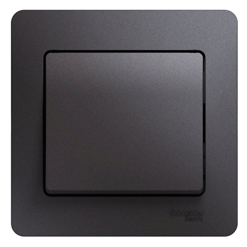 Выключатель Systeme Electric 1-кл. СП Glossa 10А IP20 (сх. 1) 10AX в сборе графит SE GSL001312