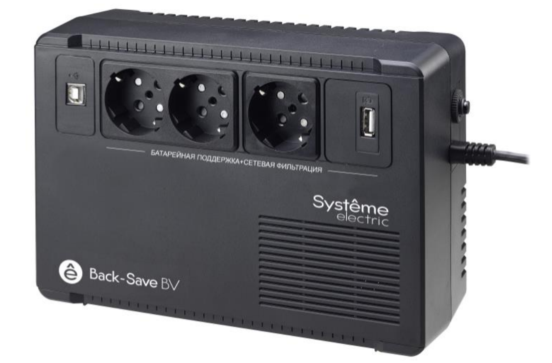 Источник бесперебойного питания Systeme Electric Line-interactive BVSE 400 ВА/240 Вт 1/1 30 сек Tower 3хSchuko CEE 7 USB купить с доставкой по РФ