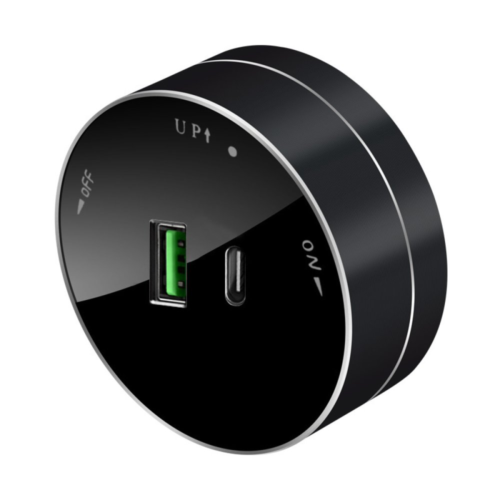 Розетка Systeme Electric MultiTrack 2хUSB (тип А+С) 18Вт, 5В/3А, антрацит