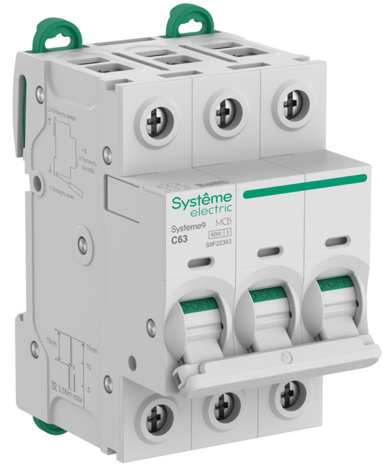 Автоматический выключатель Systeme Electric Systeme9 (АВ) C 63A 3P 6kA 400В
