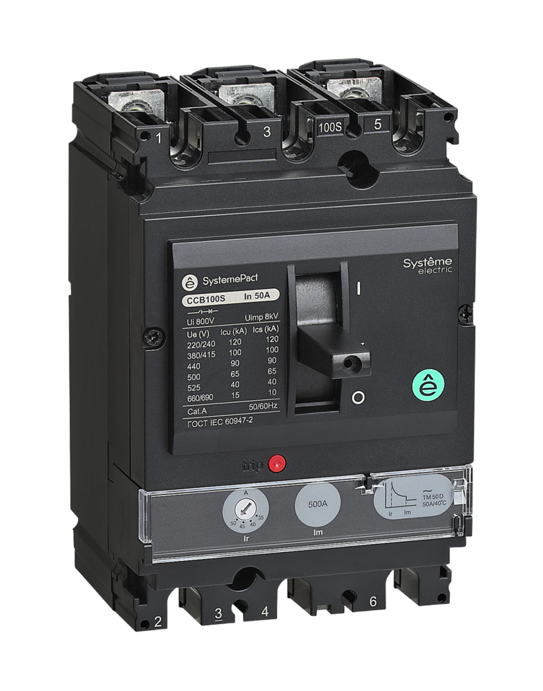 Выключатель автоматический Systeme Electric SYSTEMEPACT CCB160 36кА 3P3D TMD160 рычаг