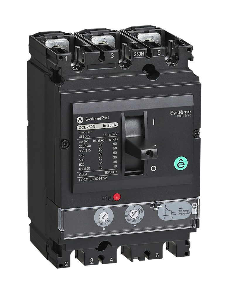 Выключатель автоматический Systeme Electric SYSTEMEPACT CCB250 36кА 3P3D TMD250 рычаг купить с доставкой по РФ