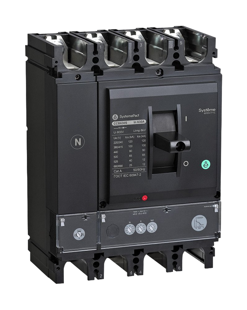 Выключатель автоматический Systeme Electric SYSTEMEPACT CCB630 50кА 3P3D S2.3 630А рычаг купить с доставкой по РФ