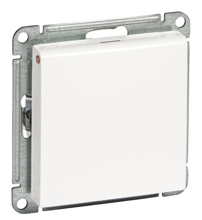 Розетка Systeme Electric W59 с крышкой с заземлением в рамку IP44 белая