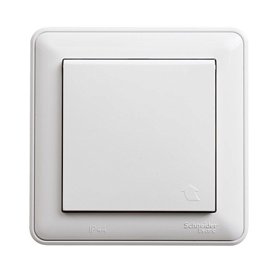 Розетка Systeme Electric W59 скрытая с заземлением с крышкой IP44 белая