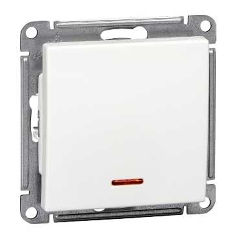 Выключатель Systeme Electric 1-кл. СП W59 10А IP20 10AX с подсветкой механизм бел. SE VS110-153-1-86