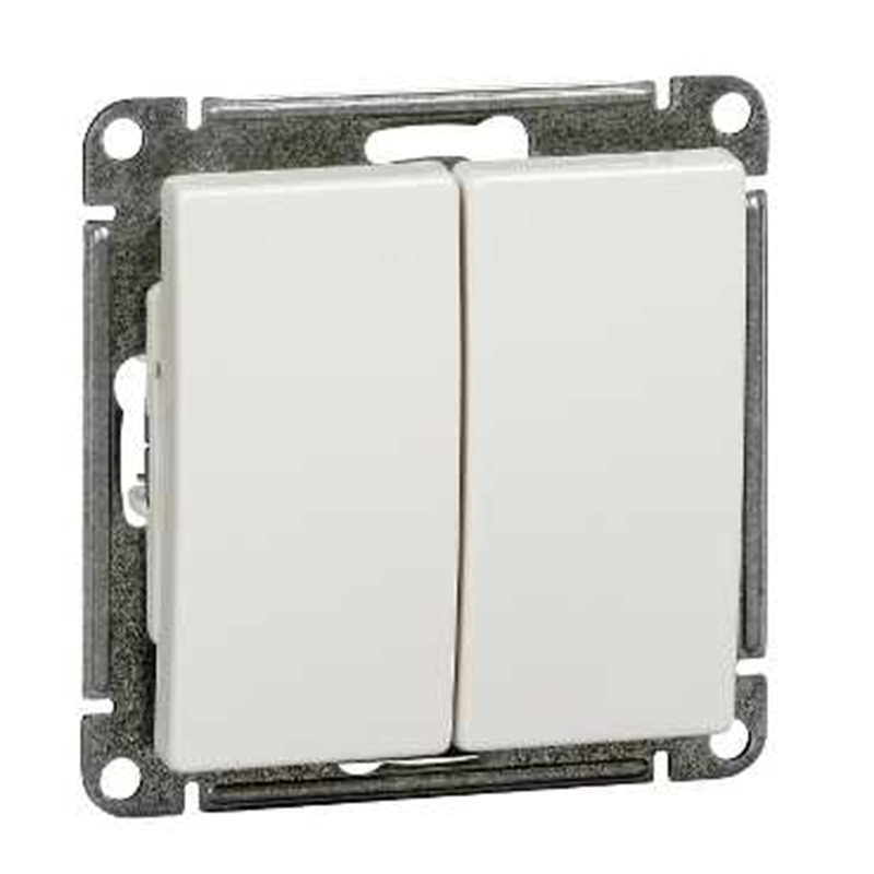 Выключатель Systeme Electric 2-кл. СП W59 10А IP20 10AX механизм бел. SE VS510-252-1-86