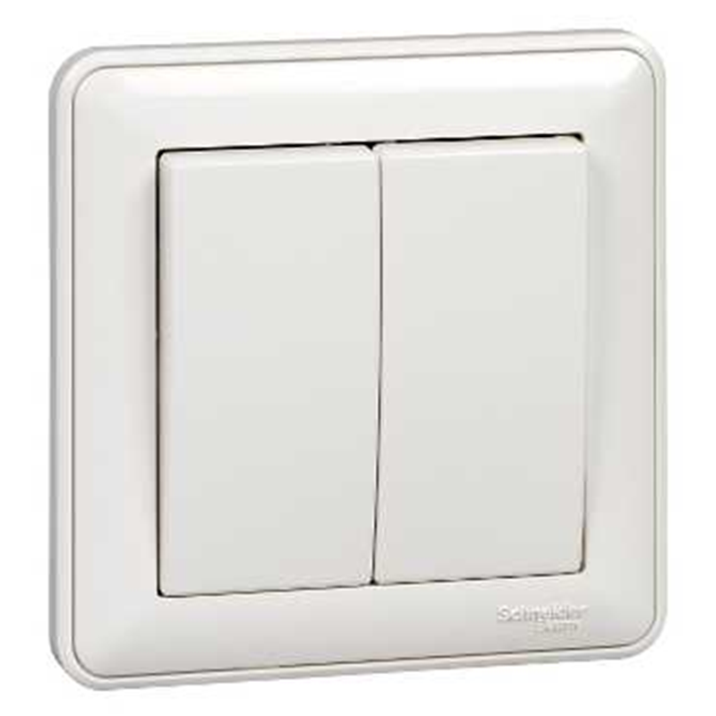 Выключатель Systeme Electric 2-кл. СП W59 10А IP20 10AX в сборе бел. SE VS510-252-18
