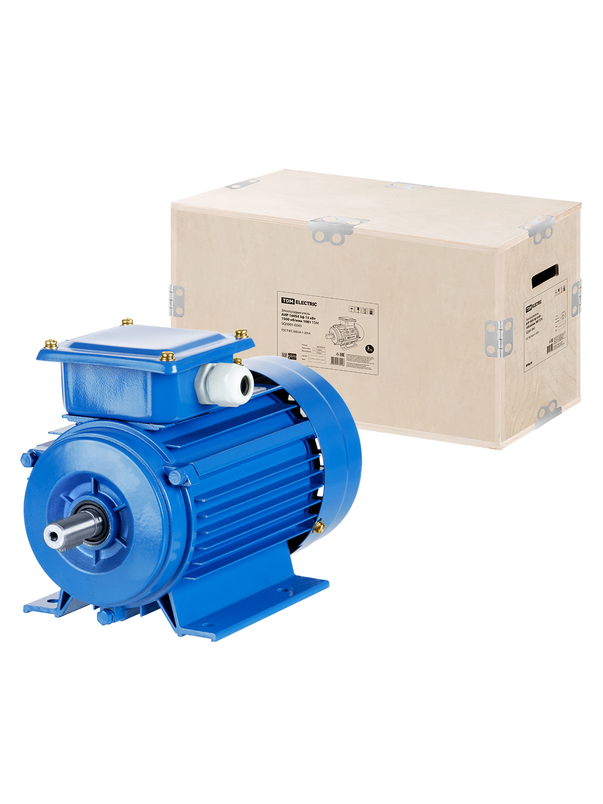 Электродвигатель TDM АИР 160S4 15 кВт 1500 об/мин 1081 купить с доставкой по РФ