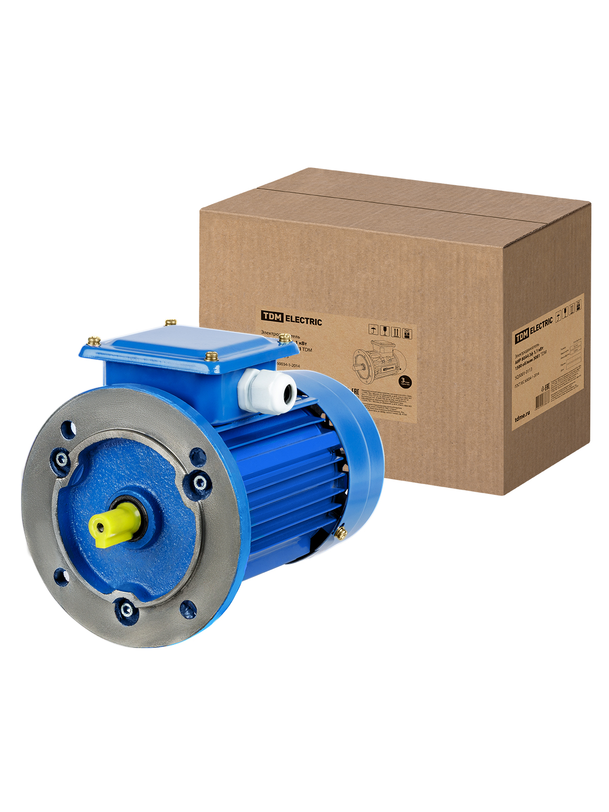 Электродвигатель TDM АИР 80A4 1,1 кВт 1500 об/мин 3081 купить с доставкой по РФ