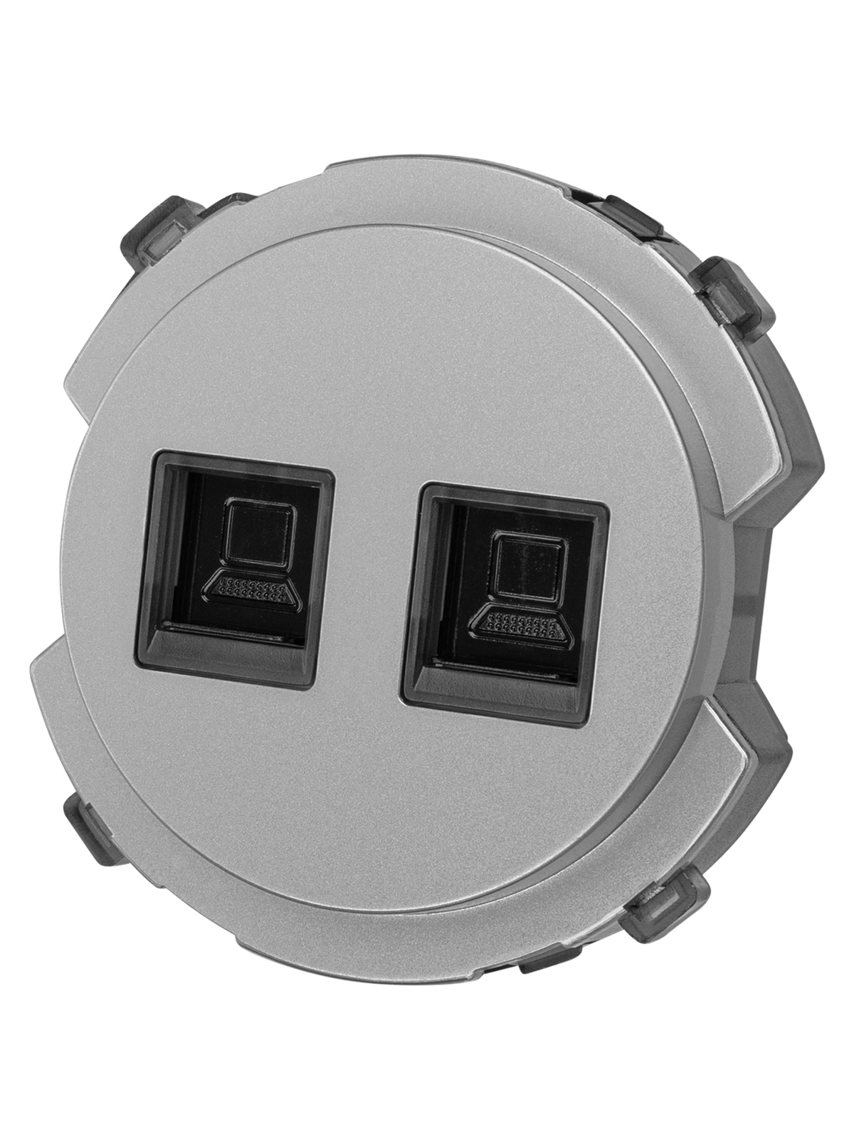 Розетка TDM ELECTRIC Байкал компьютерная двойная RJ45 платина