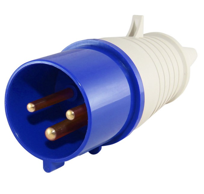 Вилка TDM 013 2Р+РЕ 16А 220В IP44