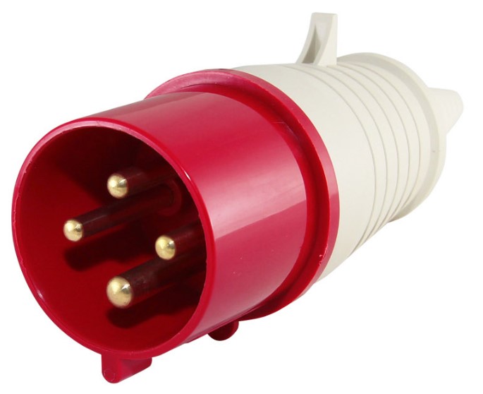 Вилка TDM 014 3Р+РЕ 16А 380В IP44