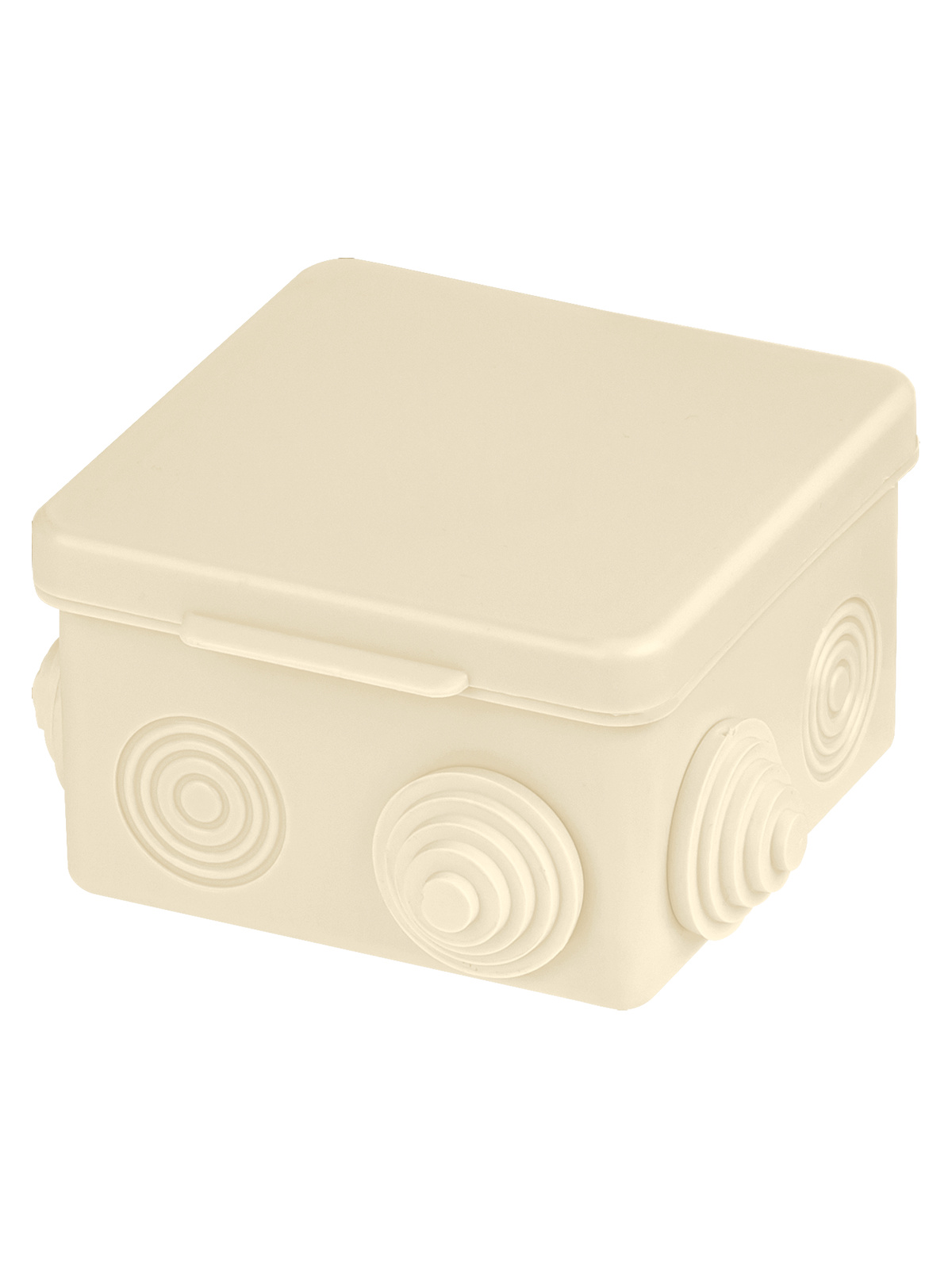 Распаячная коробка TDM ОП 80х80х50мм, крышка, IP54, 7вх.