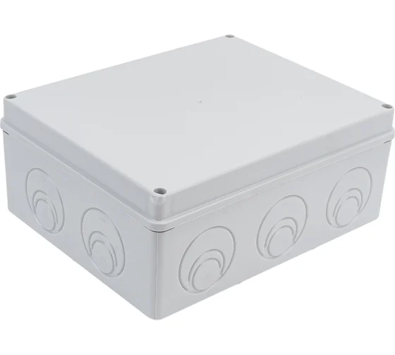 Распаячная коробка TDM ОП 240х195х90мм, крышка, IP55, кабельные ввода d28-3 шт., d37-2 шт.
