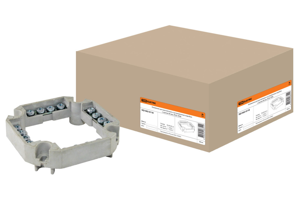 Клеммник TDM ELECTRIC для распаечных и установочных коробок с шагом 90мм IP20