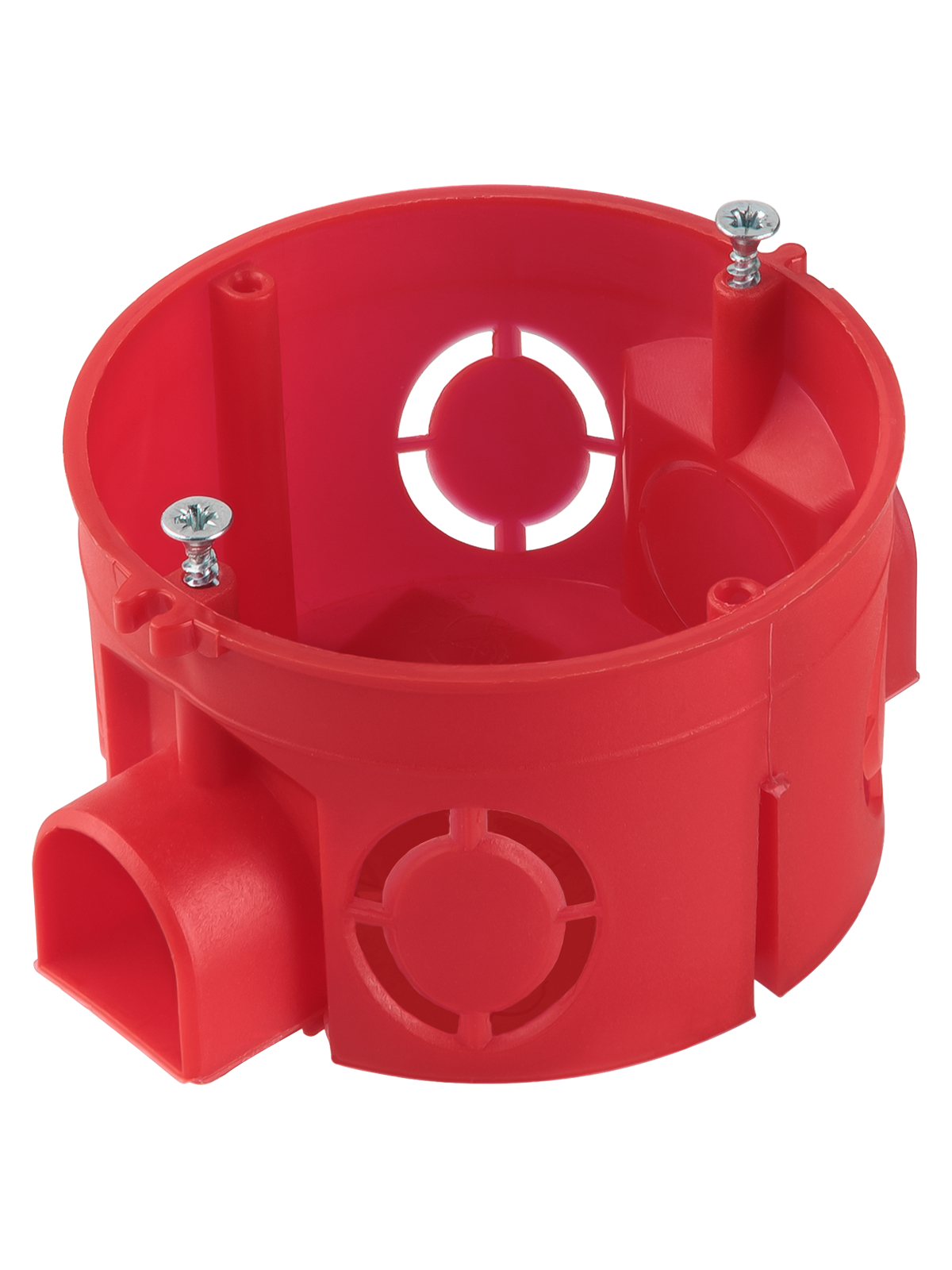 Установочная коробка TDM СП D68х42мм, саморезы, стыковочные узлы, красная, IP20