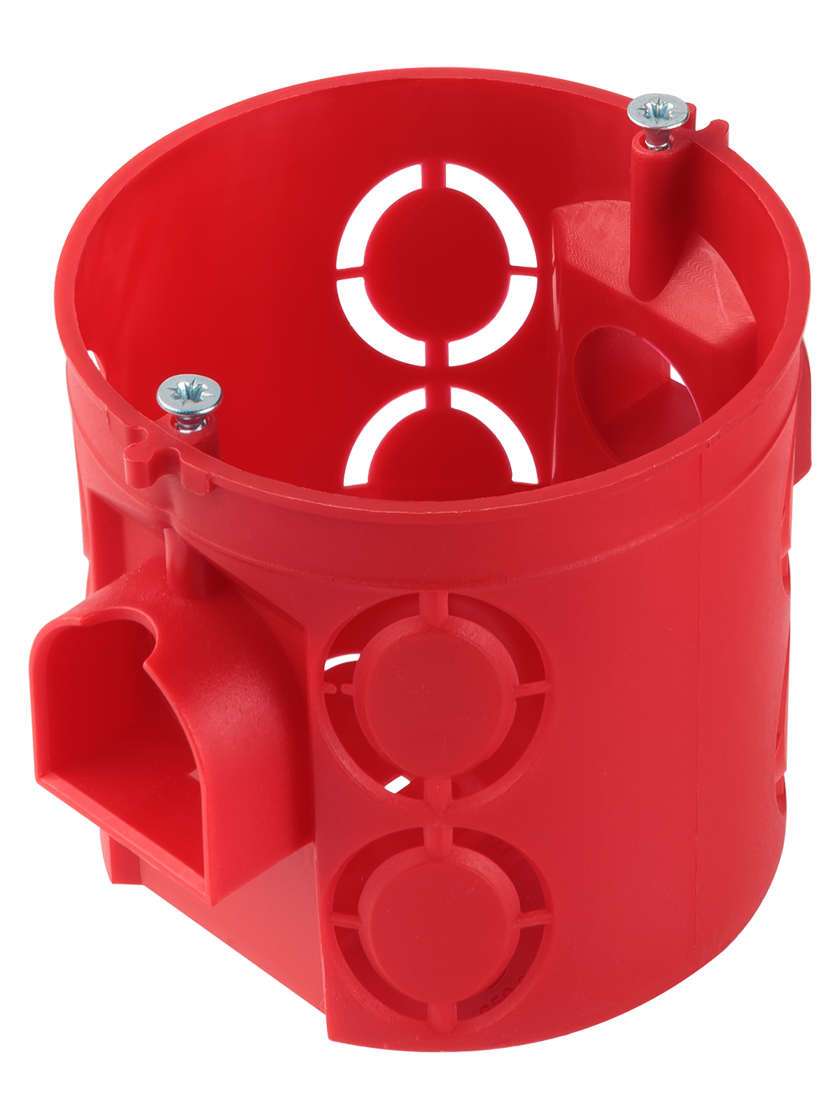 Установочная коробка TDM СП D68х62мм, углубленная, саморезы, стык. уз, красная, IP20, инд. штрихкод