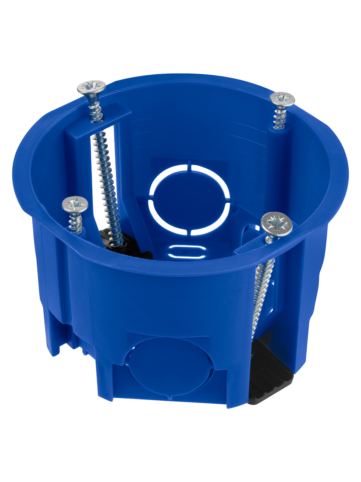 Установочная коробка TDM СП D68х45мм, саморезы, пл. лапки, синяя, IP20, инд. штрихкод