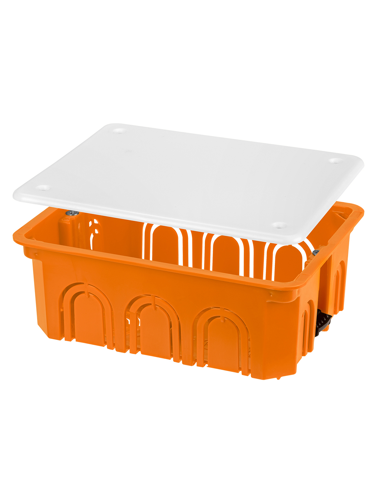 Распаячная коробка TDM СП 120х92х45мм, крышка, пл. лапки, IP20, инд. штрихкод