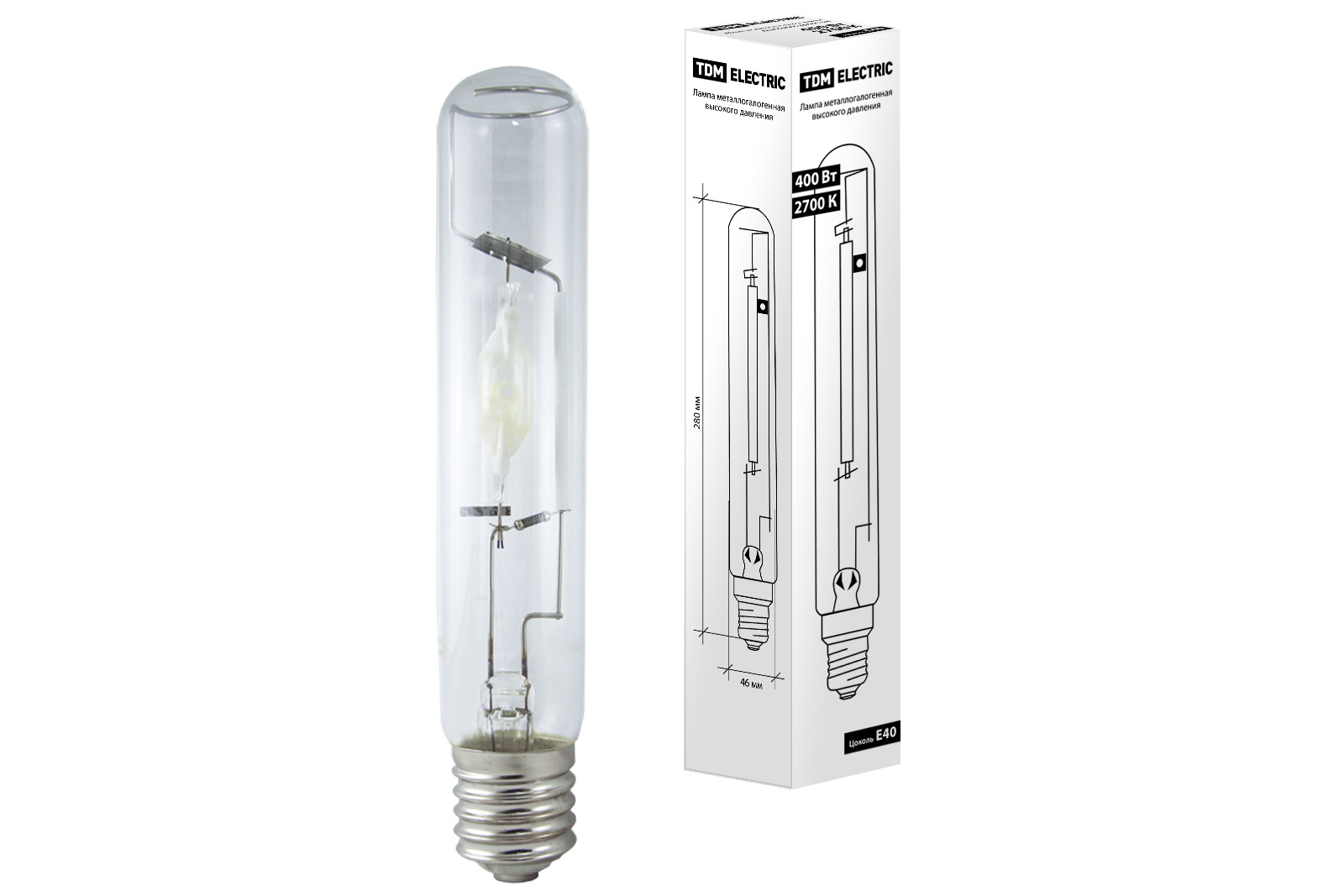 Лампа металлогалогенная TDM ELECTRIC ДРИ 400 2700 К Е40