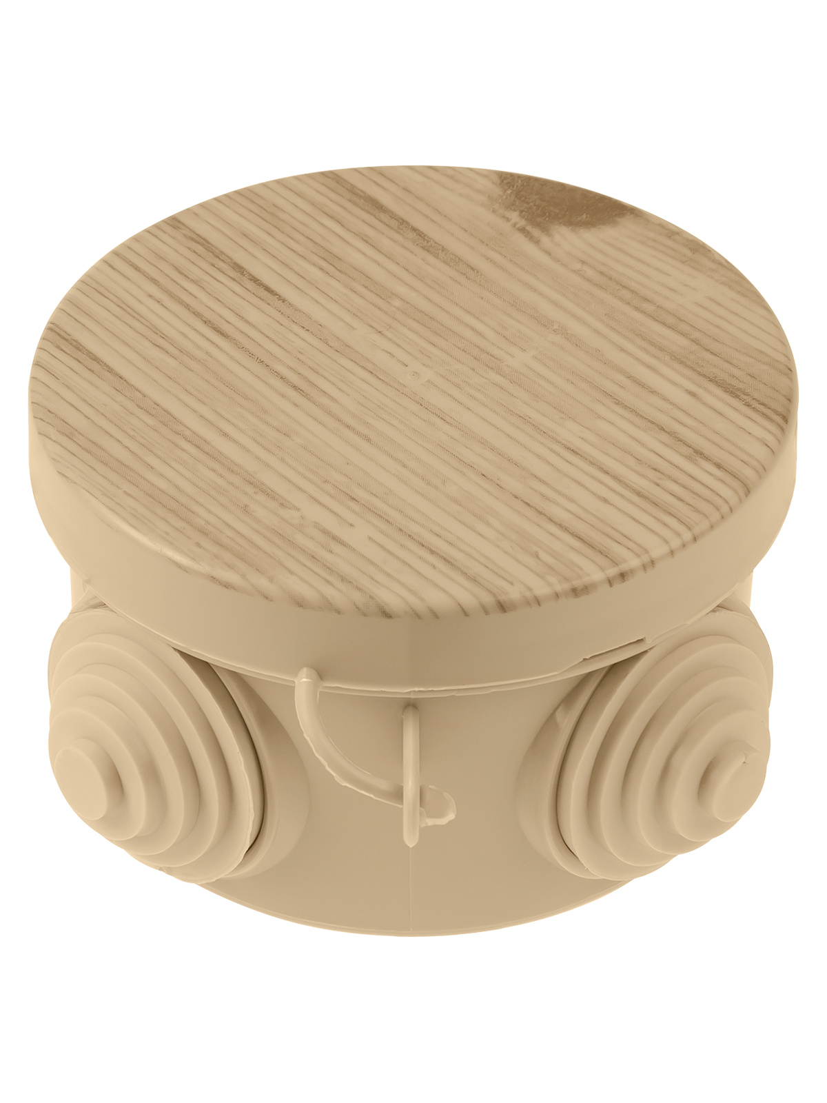 Распаячная коробка TDM ОП D65х40мм, крышка, "ЭКО" сосна, IP54