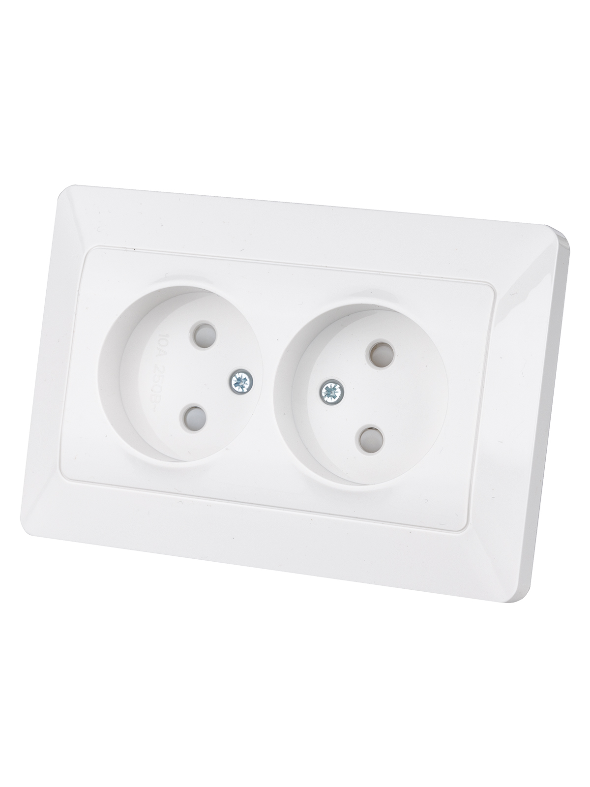 Розетка TDM ELECTRIC Ильмень двойная 2П с защ. шт. 10А 250В белая купить с доставкой по РФ