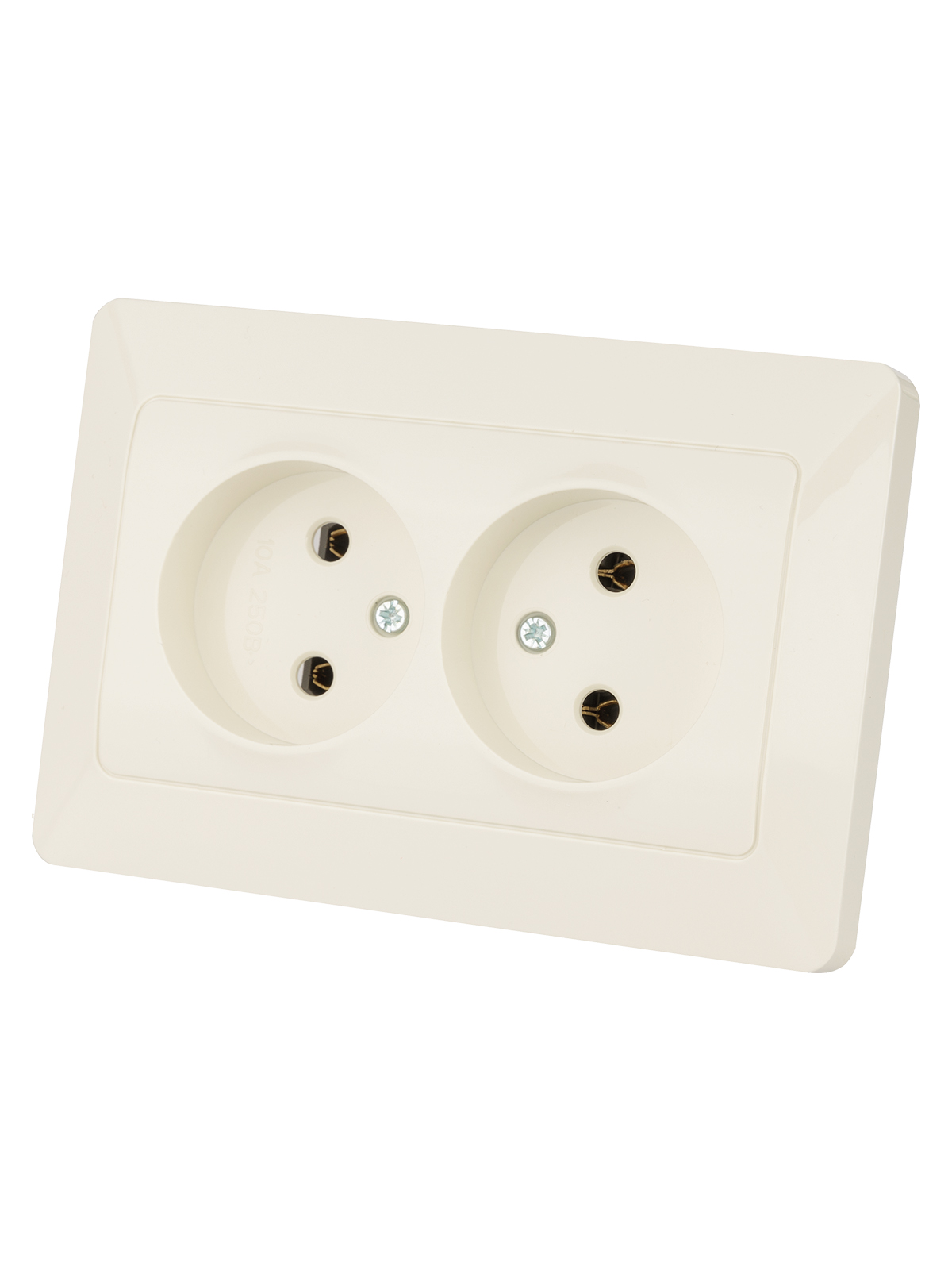 Розетка TDM ELECTRIC Ильмень двойная 2П 10А 250В сл. кость