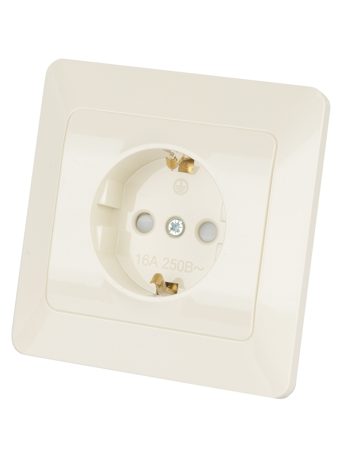 Розетка TDM ELECTRIC Ильмень 2П+З с защ. шт. 16А 250В сл. кость