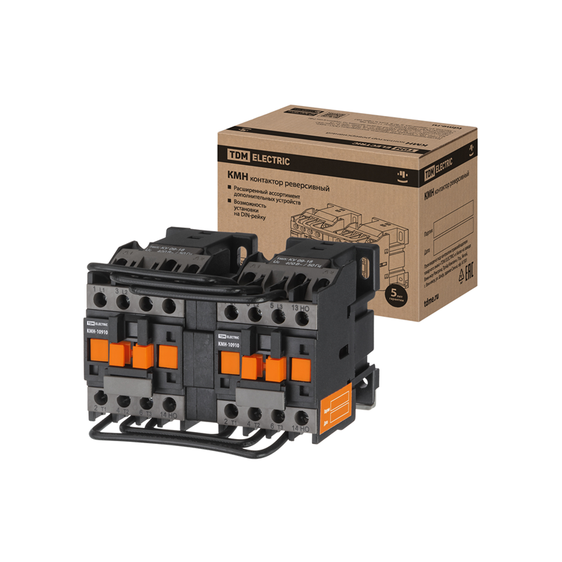 Контактор TDM ELECTRIC КМН-11830 реверс 18А 230В/АС3 2НО
