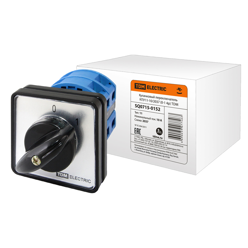 Кулачковый переключатель TDM ELECTRIC КПУ11-10/2037 (0-1 4р)