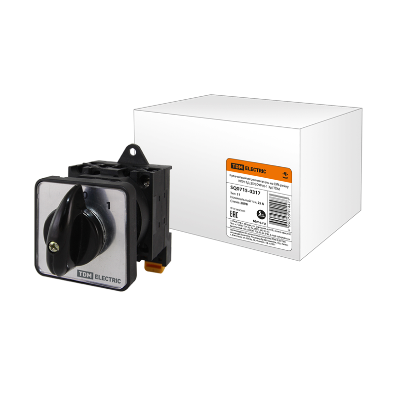 Кулачковый переключатель TDM ELECTRIC КПУ11Д-25/2098 (0-1 3р)