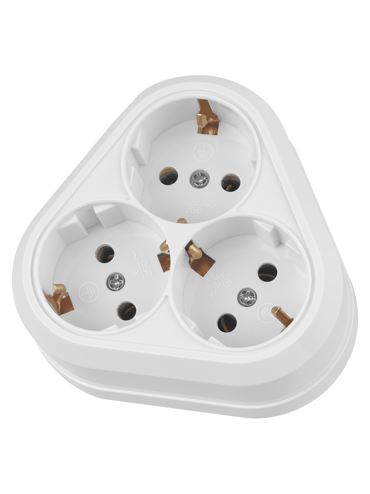 Розетка TDM ELECTRIC Ладога треугольная 2П+3 открытой установки IP20 16A белая купить с доставкой по РФ