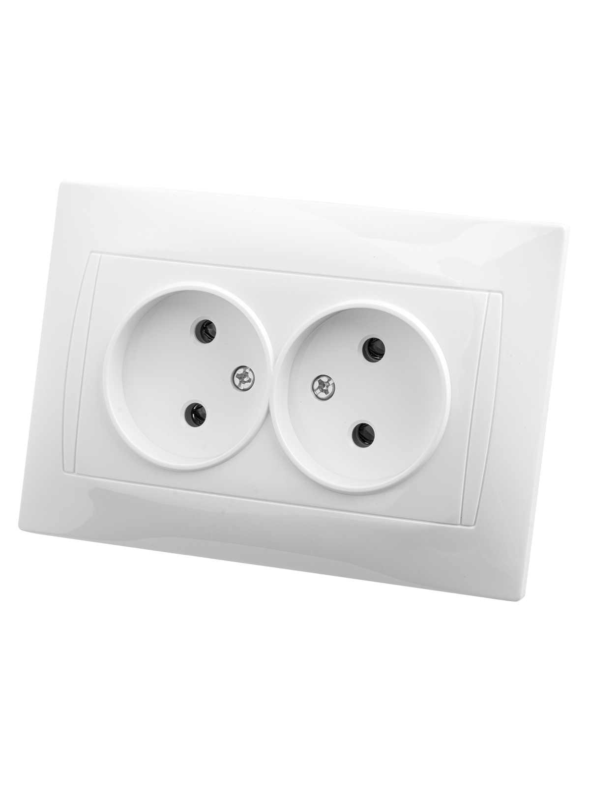 Розетка TDM ELECTRIC Лама двойная 2П 10А 250В белая
