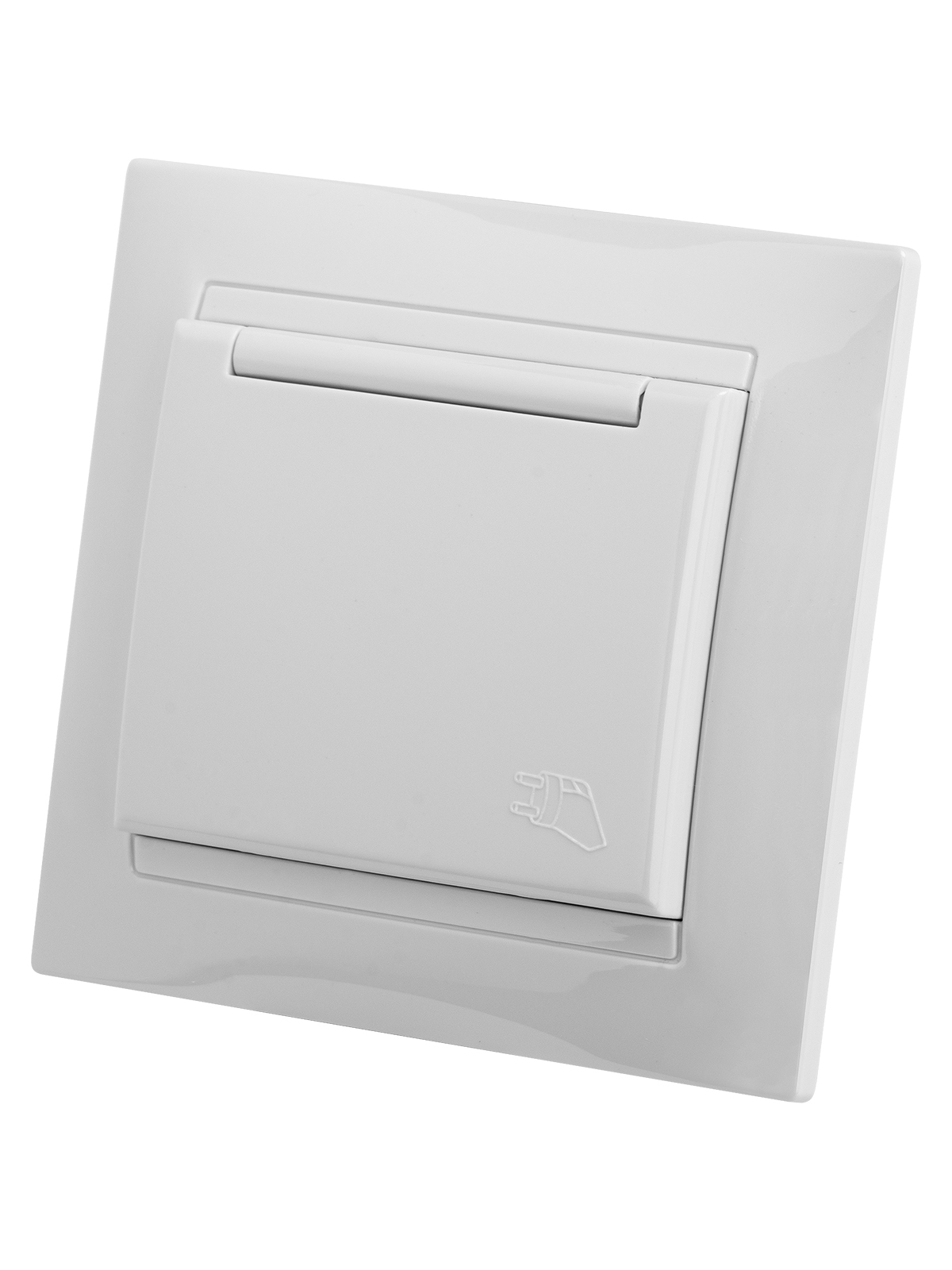 Розетка TDM ELECTRIC Лама 2П+З 16А 250В IP44 с крышкой белая