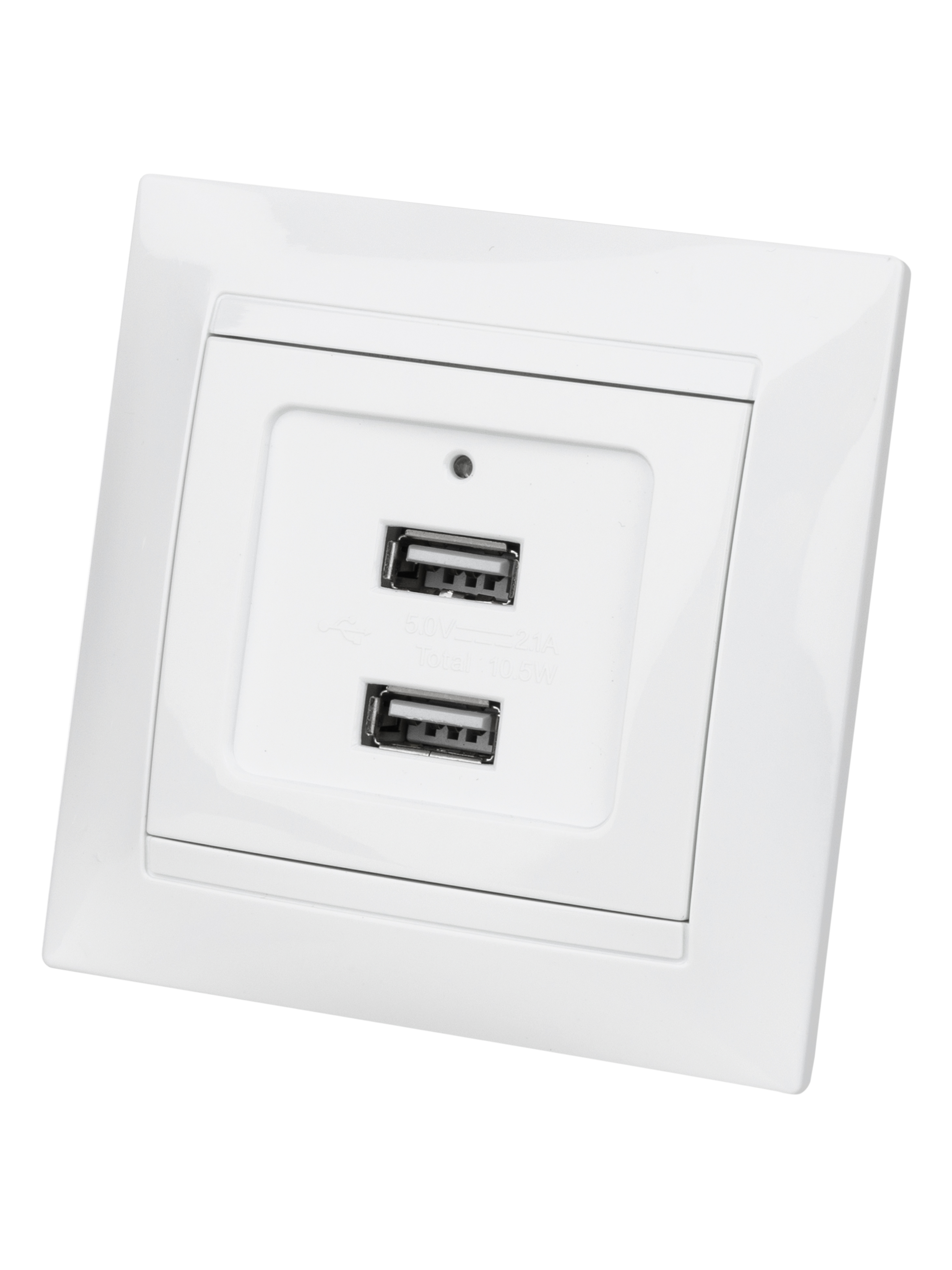 Розетка TDM ELECTRIC Лама 2USB порт 2,1А 5В белая