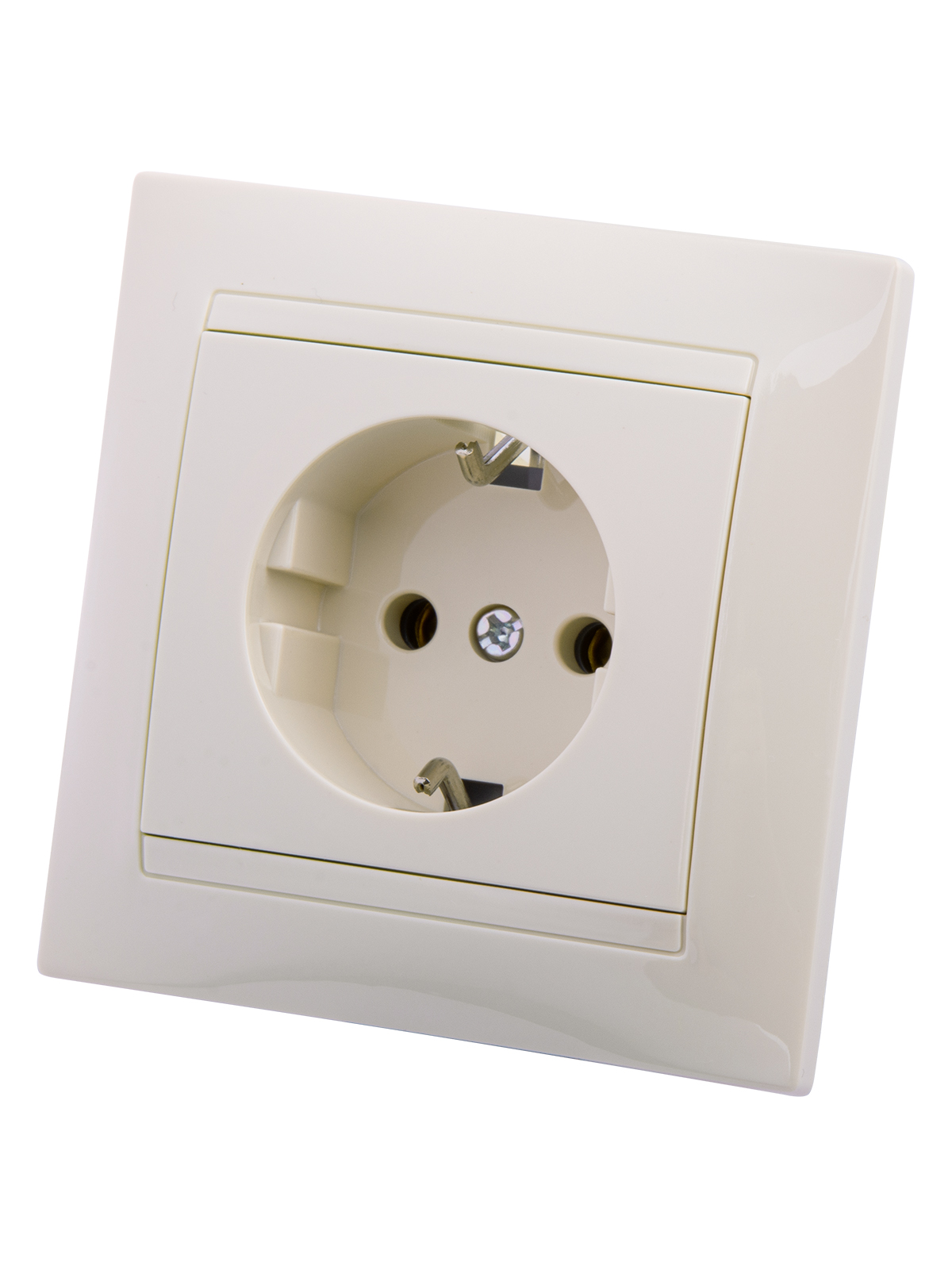 Розетка TDM ELECTRIC Лама 2П+З 16А 250В сл. кость