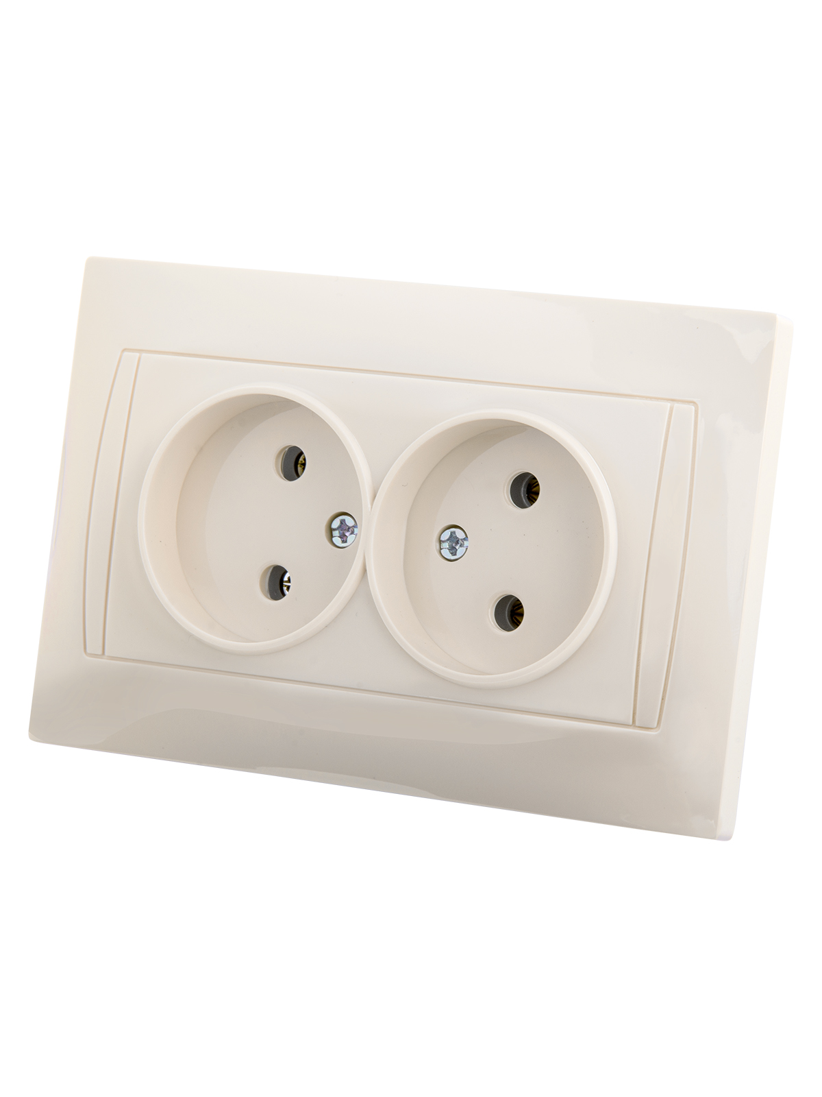 Розетка TDM ELECTRIC Лама двойная 2П 10А 250В сл. кость