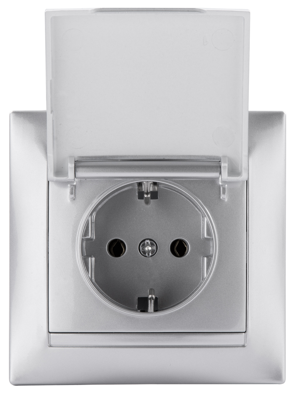 Розетка TDM ELECTRIC Лама 2П+З 16А 250В IP44 с крышкой серебр. металлик купить с доставкой по РФ