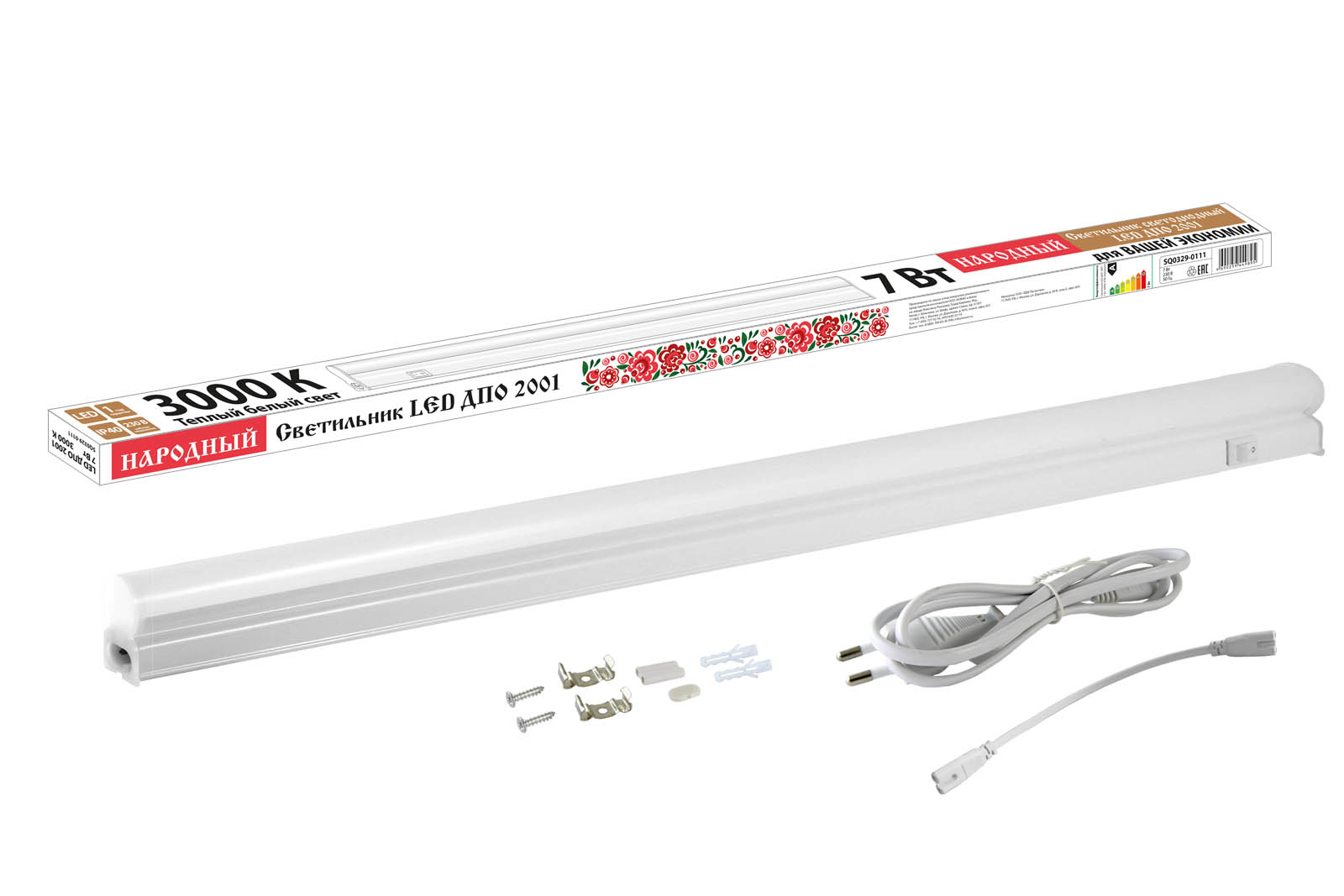 Светильник TDM ELECTRIC Народный LED ДПО 2001 7 Вт, 3000К, IP40 купить с доставкой по РФ