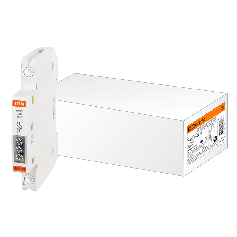 Лампа сигнальная компактная TDM ELECTRIC ЛСК-47 синяя (LED) AC/DC купить с доставкой по РФ