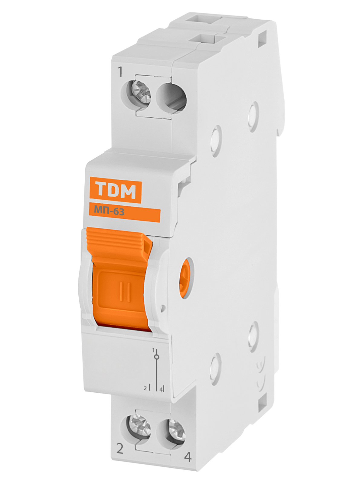 Модульный переключатель трехпозиционный TDM ELECTRIC МП-63 1P 40А