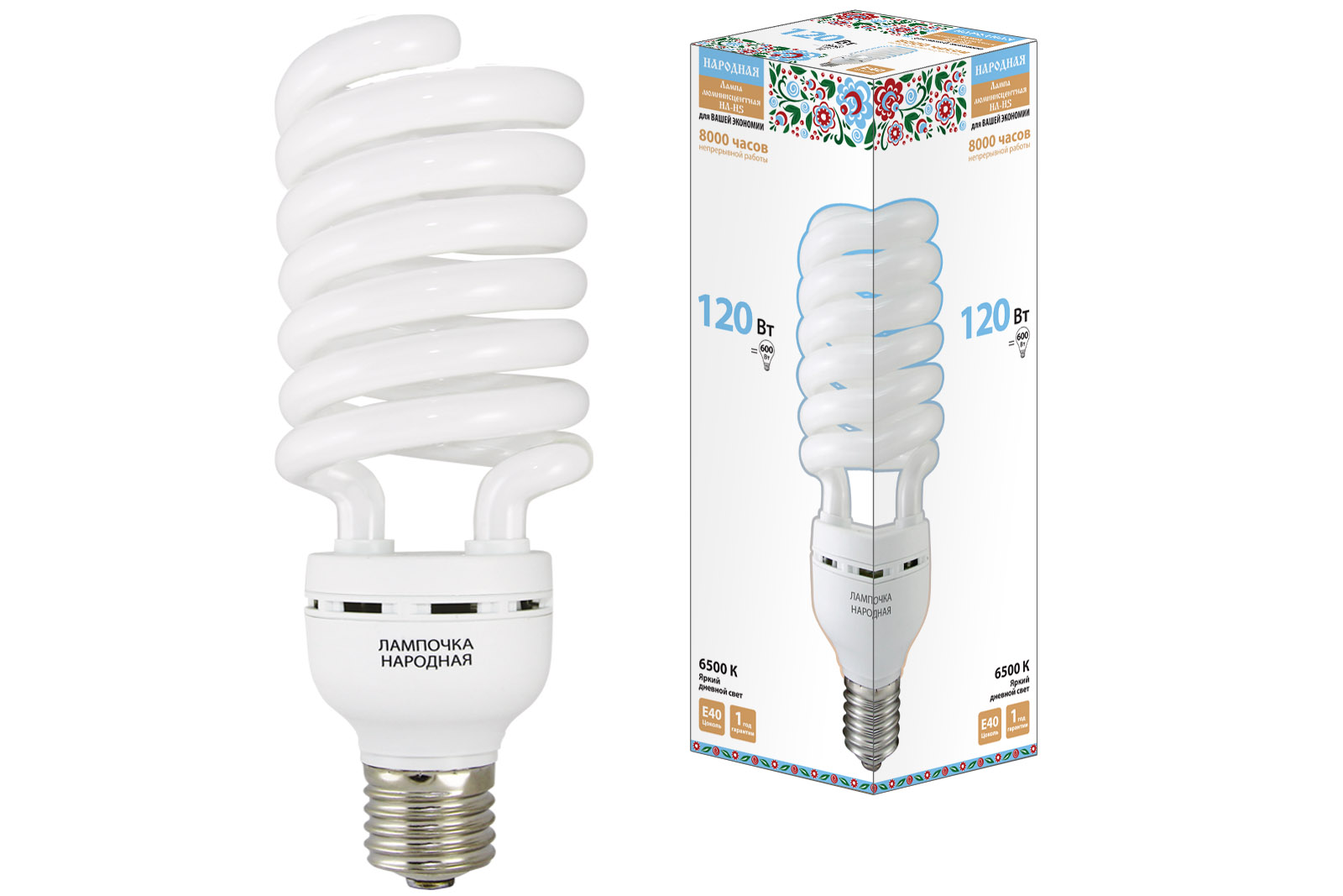 Лампа люминесцентная TDM ELECTRIC Народная НЛ-HS-120 Вт-6500 К–Е40 купить с доставкой по РФ