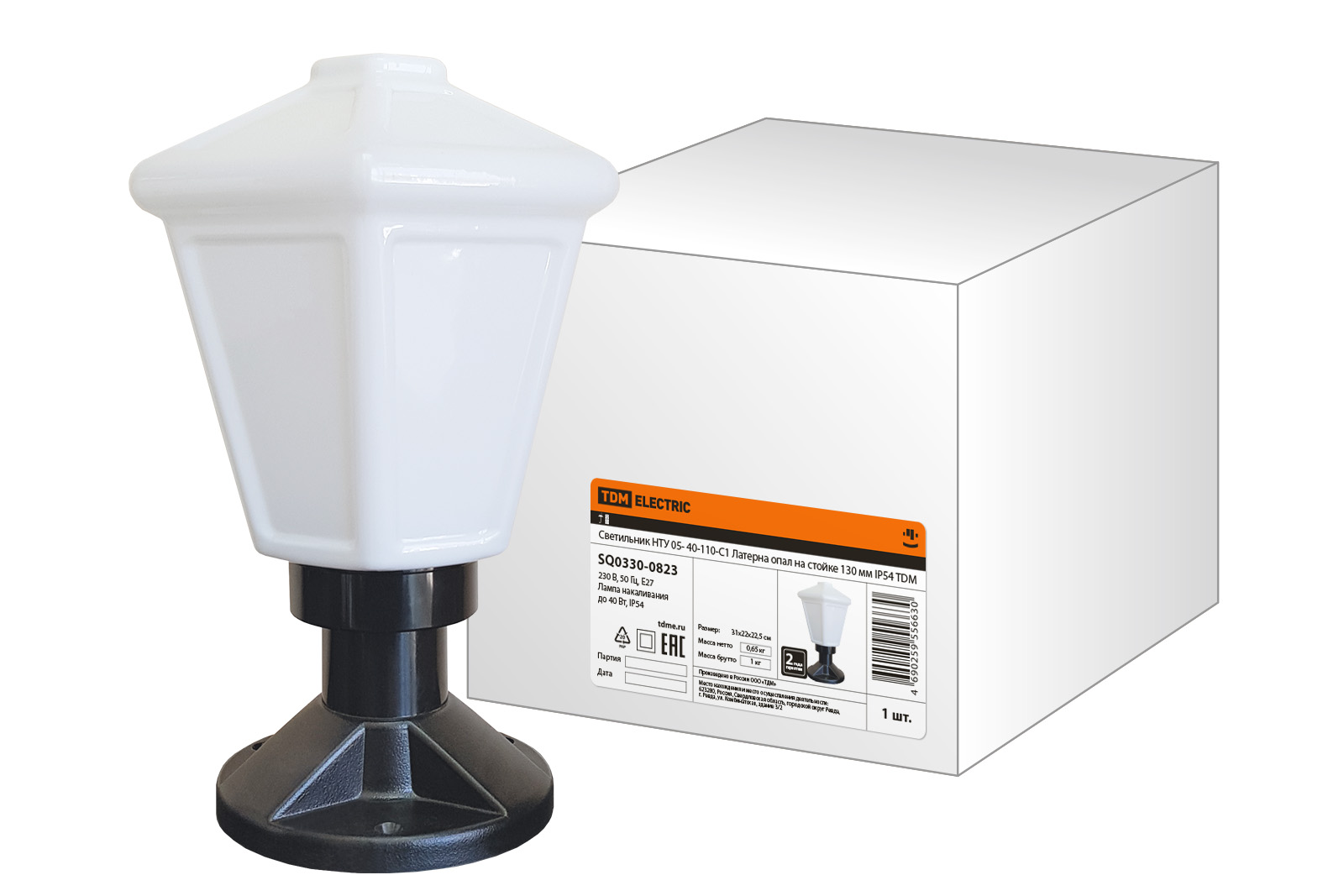 Светильник TDM ELECTRIC НТУ 05- 40-110-С1 Латерна опал на стойке 130 мм IP54