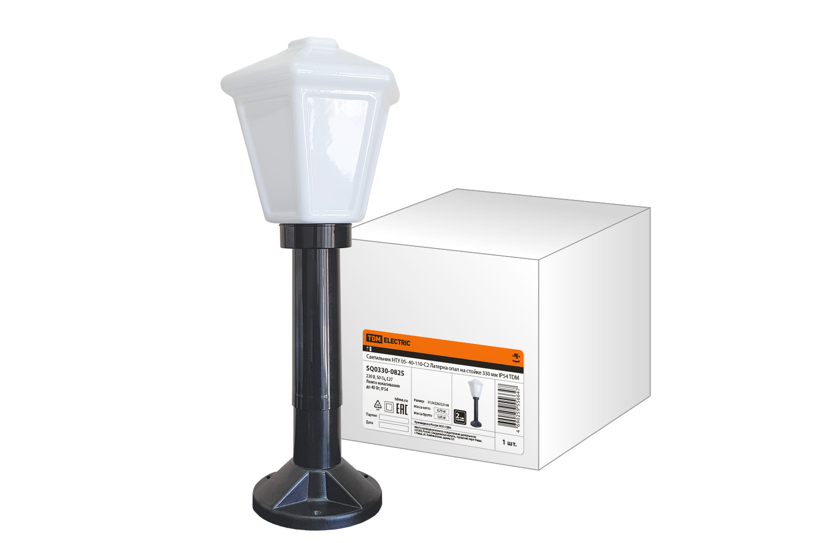 Светильник TDM ELECTRIC НТУ 05- 40-110-С2 Латерна опал на стойке 330 мм IP54
