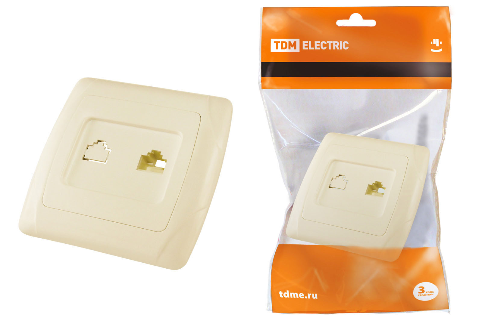 Розетка TDM ELECTRIC Онега компьютерная RJ45  сл. кость