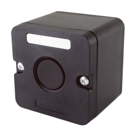 Пост кнопочный TDM ПКЕ 212-1 У3, черная кнопка, IP40