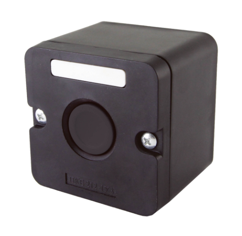 Пост кнопочный TDM ПКЕ 222-1 У2, черная кнопка, IP54